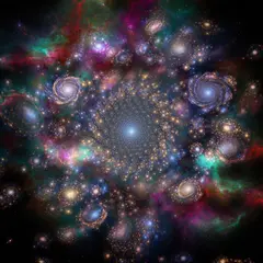 Bria FIBO — A fractal pattern made of galaxies and nebulae, co