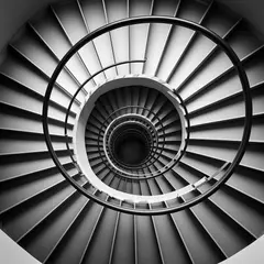 Bria FIBO — A spiral staircase viewed from directly above, geo