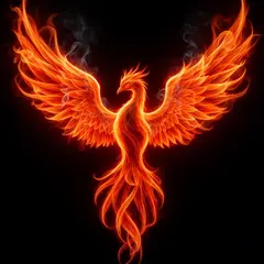 FLUX.2 [dev] — Smoke tendrils forming the shape of a phoenix, bac