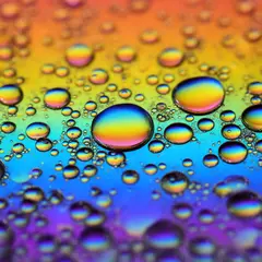 FLUX.2 [dev] — A macro photograph of oil droplets on water, iride