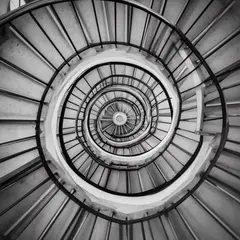 FLUX.2 [dev] — A spiral staircase viewed from directly above, geo