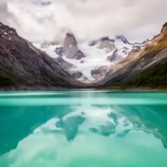 FLUX.2 [dev] — A turquoise glacial lake surrounded by snow-capped