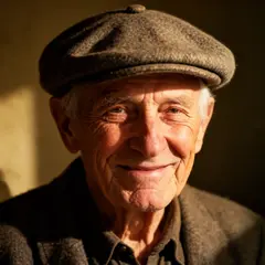 FLUX.2 [dev] — An elderly man with a weathered face and kind smil