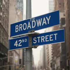 FLUX.2 [dev] — A street sign at the intersection of BROADWAY and 