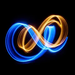 FLUX.2 [flex] — Intertwining ribbons of light in blue and gold aga