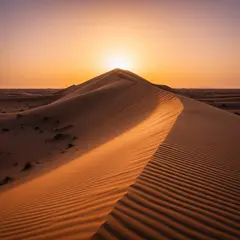 FLUX.2 [flex] — A desert sand dune at sunset with long shadows, Sa