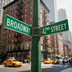 FLUX.2 [flex] — A street sign at the intersection of BROADWAY and 