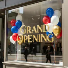 FLUX.2 [flex] — A storefront window with GRAND OPENING painted in 