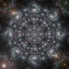 FLUX.2 [max] — A fractal pattern made of galaxies and nebulae, co