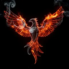 FLUX.2 [max] — Smoke tendrils forming the shape of a phoenix, bac