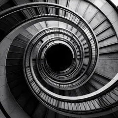 FLUX.2 [max] — A spiral staircase viewed from directly above, geo