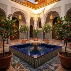 FLUX.2 [max] — A traditional riad courtyard with intricate zellig