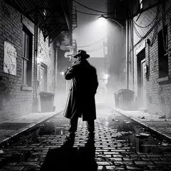 FLUX.2 [max] — A noir detective in a foggy alley, graphic novel s