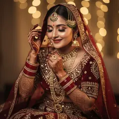 FLUX.2 [max] — An Indian bride in traditional red and gold leheng