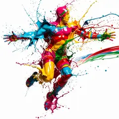 FLUX.2 [pro] — An explosion of colorful paint splashes forming a 