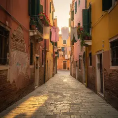 FLUX.2 [pro] — A narrow cobblestone alley in Venice with colorful