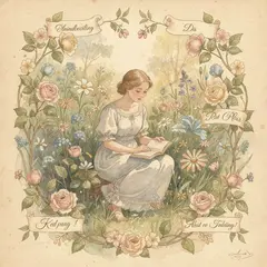 FLUX.2 [pro] — A woman reading a book in a garden, watercolor pai