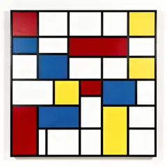 FLUX.2 [pro] — A geometric abstract composition with red, blue, a