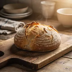 FLUX.2 [pro] — A rustic sourdough bread loaf, freshly baked with 