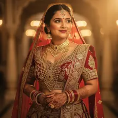 FLUX.2 [pro] — An Indian bride in traditional red and gold leheng