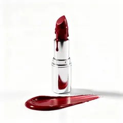 FLUX.2 [pro] — A tube of red lipstick standing upright, melting s