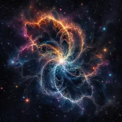 FLUX Pro 1.1 — A fractal pattern made of galaxies and nebulae, co