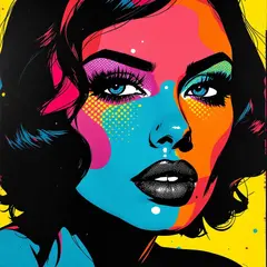 FLUX Pro 1.1 — A portrait in the style of pop art, bold primary c
