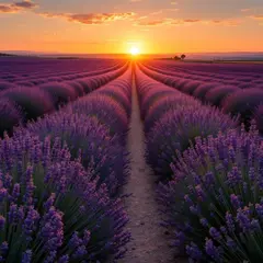 FLUX Pro 1.1 — A field of lavender stretching to the horizon in P