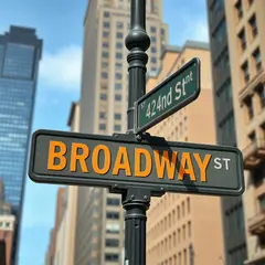 FLUX.1 [schnell] — A street sign at the intersection of BROADWAY and 