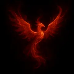 GPT Image 1 Mini — Smoke tendrils forming the shape of a phoenix, bac