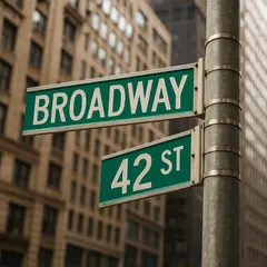 GPT Image 1 Mini — A street sign at the intersection of BROADWAY and 