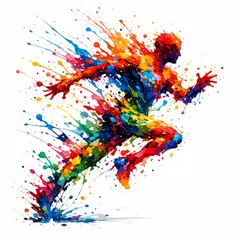 GPT Image 1.5 — An explosion of colorful paint splashes forming a 