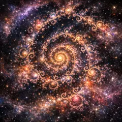 GPT Image 1.5 — A fractal pattern made of galaxies and nebulae, co