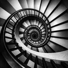 GPT Image 1.5 — A spiral staircase viewed from directly above, geo