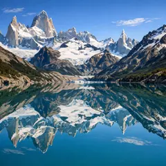 GPT Image 1.5 — A turquoise glacial lake surrounded by snow-capped