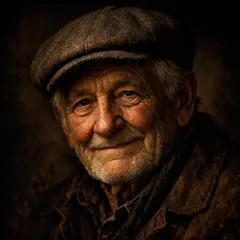 GPT Image 1.5 — An elderly man with a weathered face and kind smil