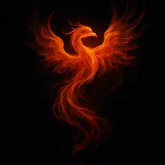 GPT Image 1 — Smoke tendrils forming the shape of a phoenix, bac