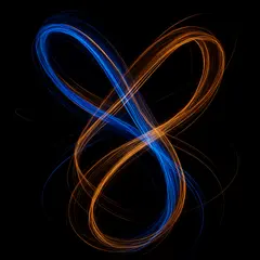 GPT Image 1 — Intertwining ribbons of light in blue and gold aga