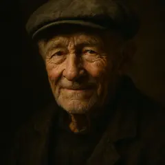 GPT Image 1 — An elderly man with a weathered face and kind smil