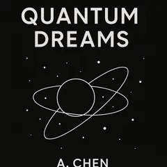 GPT Image 1 — A book cover with the title QUANTUM DREAMS by A. C