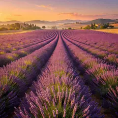 Grok Imagine — A field of lavender stretching to the horizon in P