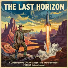 Grok Imagine — A vintage movie poster with the title THE LAST HOR