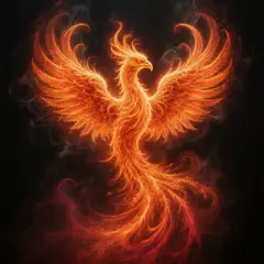 Hunyuan Image 3.0 — Smoke tendrils forming the shape of a phoenix, bac