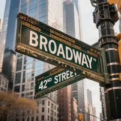 Hunyuan Image 3.0 — A street sign at the intersection of BROADWAY and 