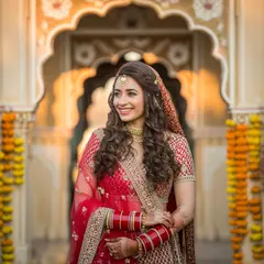 Ideogram V3 Turbo — An Indian bride in traditional red and gold leheng