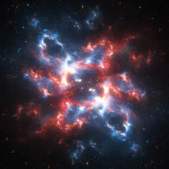 Imagen 3 — A fractal pattern made of galaxies and nebulae, co