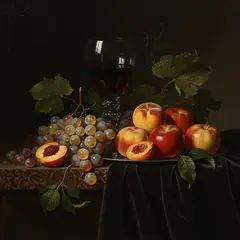 Imagen 3 — A still life of fruit and wine on a table, Dutch G