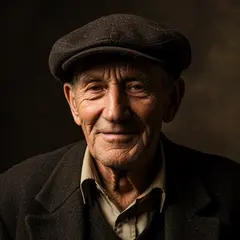 Imagen 3 — An elderly man with a weathered face and kind smil