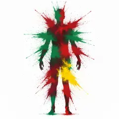 Imagen 4 Fast — An explosion of colorful paint splashes forming a 