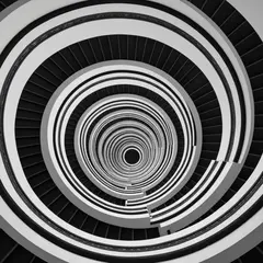 Imagen 4 Fast — A spiral staircase viewed from directly above, geo
